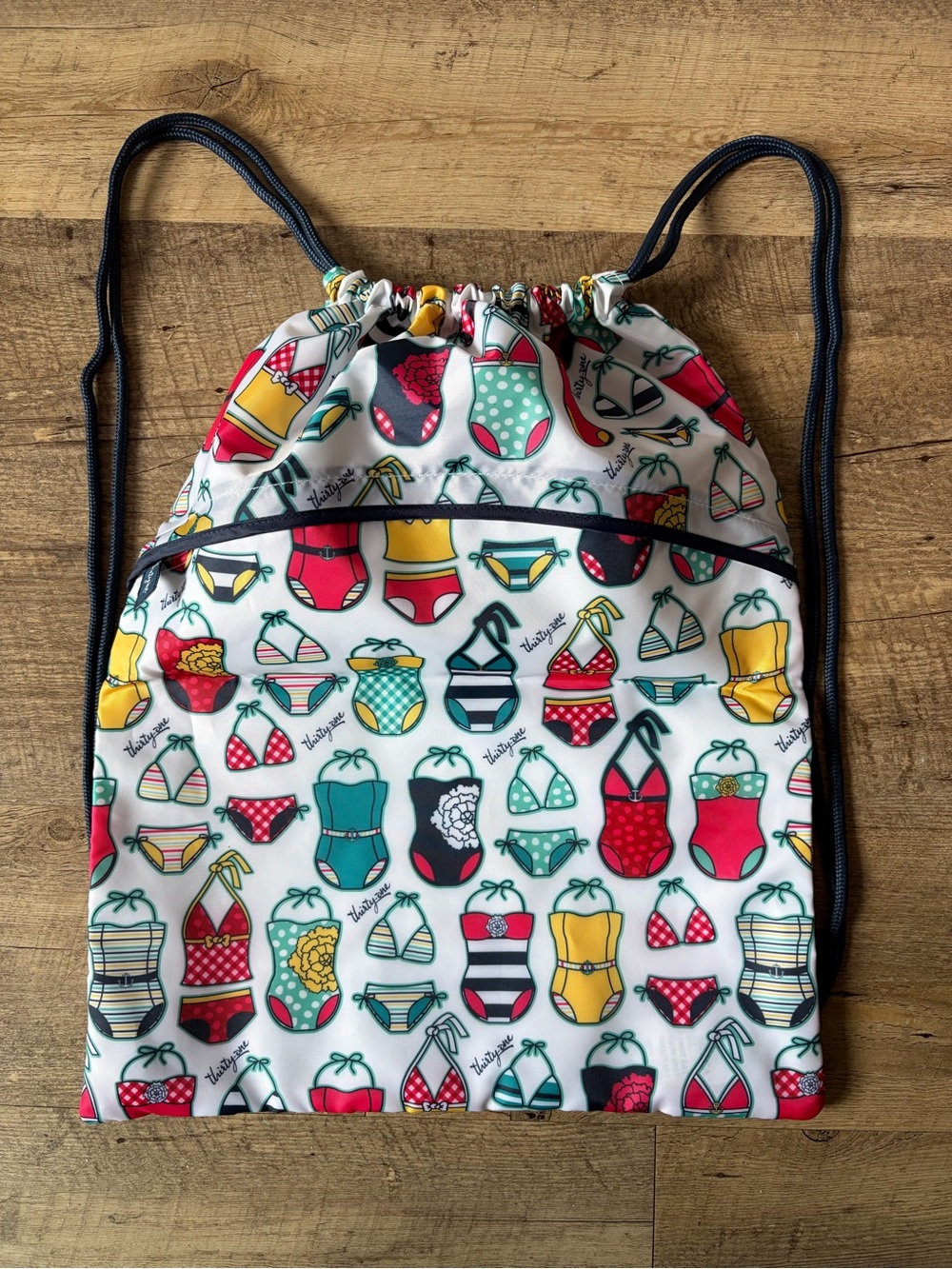 Thirty-one ‘Sweet Suits’ Swimsuit Patterned Drawstring Cinch Sac Bag